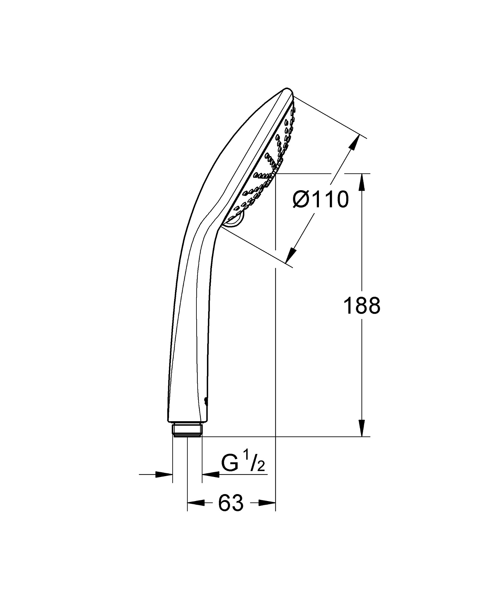Лейка душевая Euphoria цвет хром GROHE 27221001 доставка Нижний Новгород 2 Лейка душевая Euphoria цвет хром GROHE 27221001 купить 2