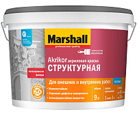Краска Marshall Akrikor Структурная фасадная база BW белая (9л)