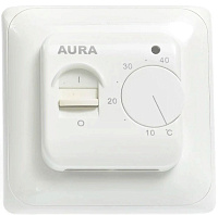 Терморегулятор пола Aura LTC 130 c механическим управлением 5-40°C 16A 220В белый 3201130