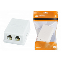 Розетка компьютерная TDM RJ-45 двойная SQ1809-0004 93541