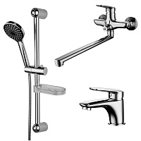 Комплект смесителей Lemark Set для ванной 3 в 1 LM7302C