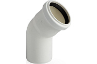 Отвод  для канализации малошумный Lammin 50*45° Lm39040005045(180/1)