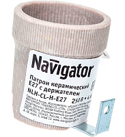 Патрон 71 619 NLH-CL-H-E27 керамический с держателем Navigator 687578