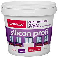 Краска для фасадов и интерьеров силиконовая Silicon Profi бесцветная база С 0,9л BAYRAMIX BSPC-012/009 (1.2кг)