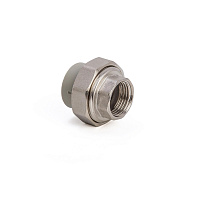 Муфта разъемная PPR 20*1/2" Lammin внутренняя резьба полипропиленовая серая Lm31062020015G Муфта разъемная PPR 20*1/2" Lammin внутренняя резьба полипропиленовая серая Lm31062020015G