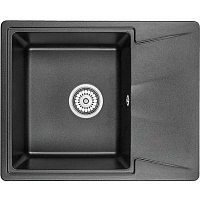 Мойка кухонная Granula GR-6201 прямоугольная 62*50см с универсальным крылом черный