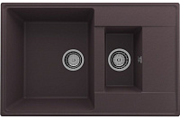 Мойка для кухни Ulgran Quartz Prima 780 1,5 K-06 кварцевая прямоугольная 78*50см 2 чаши трюфель