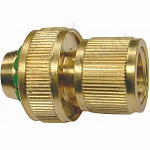 Соединитель латунь 3/4" с автостопом