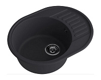 Мойка врезная Ovola SAO617 с сифоном 617*480мм SANTREK AQUA 341193 черный 