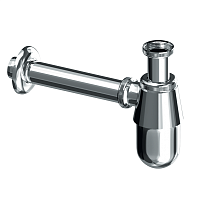 Сифон для  умывальника круглый 1 1/4" (хром. метал.) с трубкой 32  WaterProf (ИС.110369)