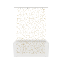 Шторка для ванной комнаты FORA PEVA "GOLD GLASS" 200*180см FOR-PV14