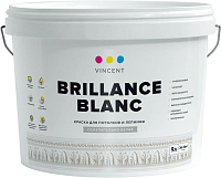 Краска для потолков и лепнины Vincent Brillance Blanc - 9 л