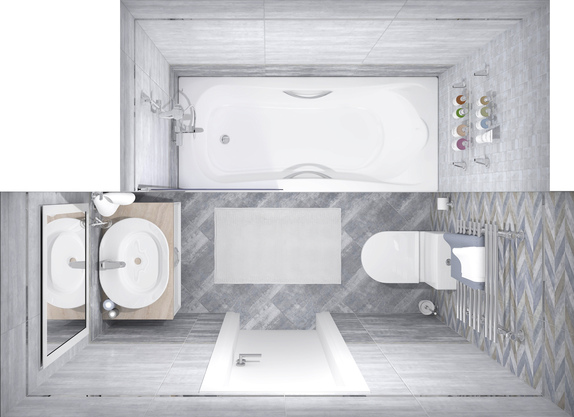 Плитка настенная Allure светло-серая 20*60см Laparet 60008 купить 4