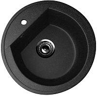 Мойка кухонная Ulgran U-103-308 круглая 1 чаша 50*50см черный
