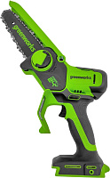 Пила цепная аккумуляторная Greenworks GD24CSMNX сумка 24В шина-15 см без акк и з/у(тушка) (2008707)