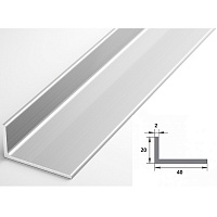 Профиль уголок разнополочный 40*20*2.0мм Лука Уп 14.1000.500