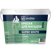 Краска для фасадов GOODHIM SUPER WHITE стандарт матовая супербелая 98276 40 кг