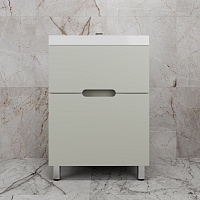 Тумба напольная Матис 60 олива 2 ящика с умывальником ASTI 60 белый Style Line ЛС-00002432/СС-00002467