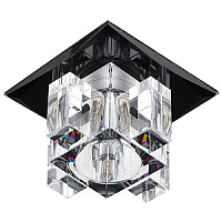 Светильник спот DK2 BK/WH "хрустальный куб" G9,220V,40W черный/прозрачный