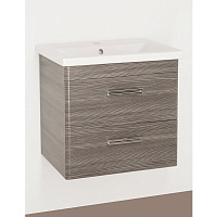 Тумба Лотос 60 с умывальником COMO 60, Plus подвесная шелк зебрано Style Line ЛС-00000489