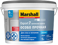 Краска Export-7 для стен и потолков матовая белая база BW Marshall (9л)