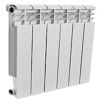 Радиатор алюминиевый Rommer Profi 350 6 секций RAL9016 86621