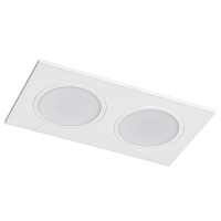 Рамка (светильник) для крепления LED источника света в подвесном потолке PVC PIANO 2х QUAD LightStar 012826 белый