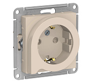 Розетка Atlas Design ATN000247 1-мес З/К шторки с выталк. 