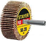 Круг шлифовальный STAYER лепестковый, на шпильке, P60, 50*20 мм 