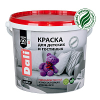 Акриловая краска для стен и потолков Dali в детской и гостинной белая (База А) 5 л