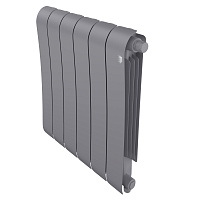 Радиатор биметаллический Infinity 500 VR80 6 секций Silver Satin Royal Thermo RTINSSVR805006