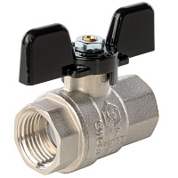 Кран шаровой полнопроходной Stout внутренняя резьба ручка бабочка 1/2" PN50 SVB-0002-000015