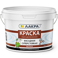 Краска для фасадов Лакра латексная Белая матовая - 3 кг