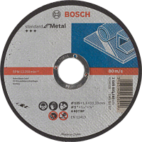 Круг отрезой по металлу Bosch 125*1.6*22 прямой Standard for Metal (2608603165)