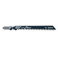 Пилка для лобзика Bosch T111С HCS Basic for Wood по дереву 4-50мм 2 штуки 2609256716