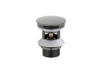 Набор сливной для раковины Push-open с переливом черный хром Aquatek AQ6002BGM