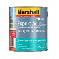 Эмаль Marshall Export Aqua Enamel по дереву и металлу Белая полуматовая 2.5 л
