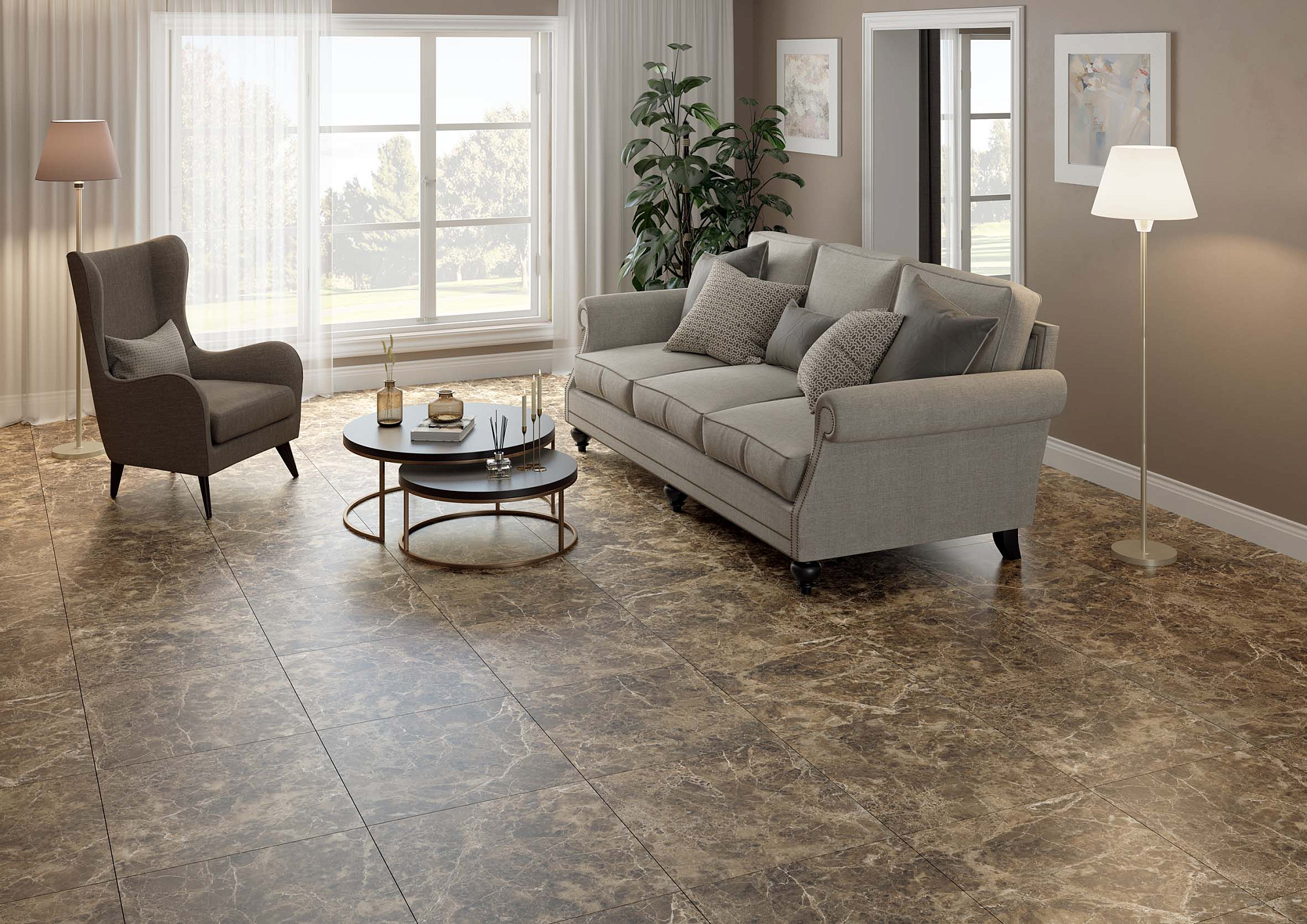 Керамогранит Alicante коричневый 60*60см Axima Ceramica доставка Нижний Новгород 1 Керамогранит Alicante коричневый 60*60см Axima Ceramica купить 1