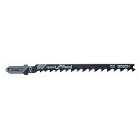 Пилка для лобзика Bosch T244D HCS Speed for Wood по дереву 5-50мм 3 штуки 2608630879