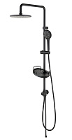 Гарнитур душевой без смесителя с верхней лейкой Lemark Bronx LM3788BL черный