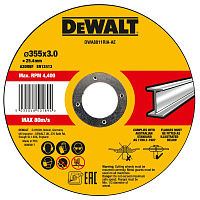Круг отрезной по металллу DeWalt ф355*3.0*25.4мм (DWA8011RIA-AE)