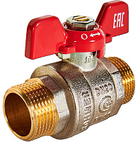 Кран шаровой 3/4 н/н ручка бабочка Rommer RBV-0007-2410220