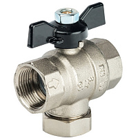 Кран шаровой с фильтром Stout внутренняя резьба ручка-бабочка 3/4" PN30 SVF 0002 000020