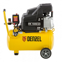 Компрессор поршневой Denzel DK1500/24, Х-PRO 1.5кВт/24л/220В 8атм 230л/мин
