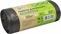 Мешок мусорный для ремонта 30л 50х60см (50штук в упаковке) черный Идеал МШХ48171