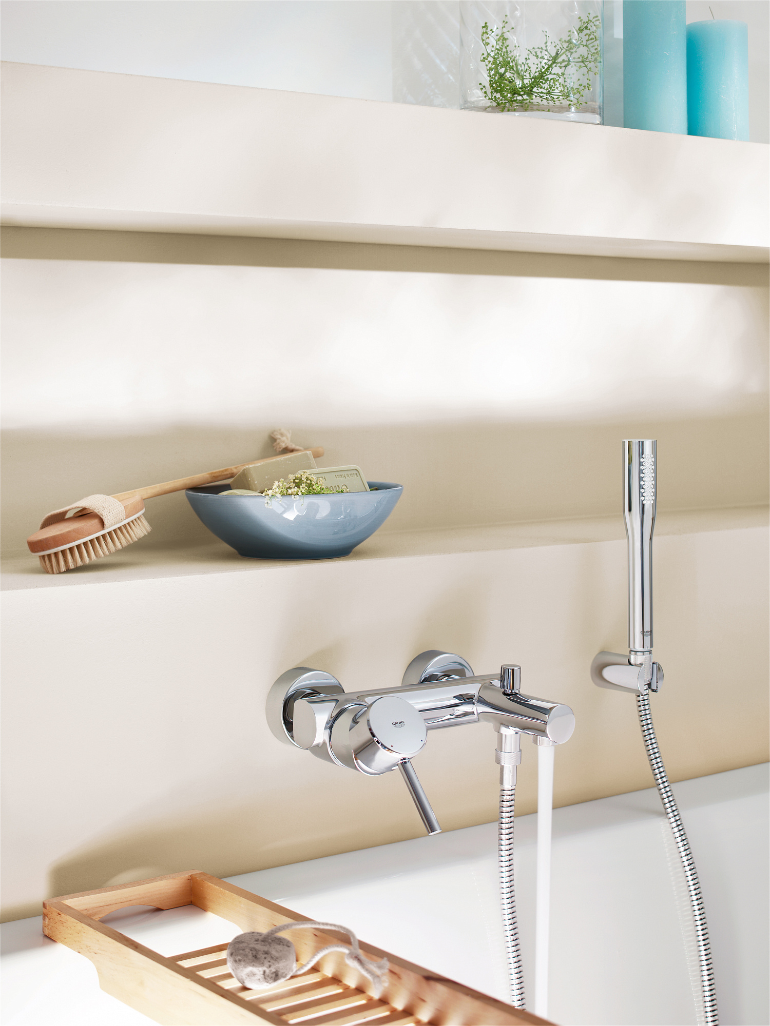 Смеситель CONCETTO для ванны настенный 1-рычажный цвет хром, GROHE 32211001 доставка Нижний Новгород 2 Смеситель CONCETTO для ванны настенный 1-рычажный цвет хром, GROHE 32211001 купить 2