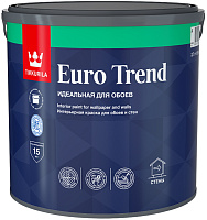 Краска Tikkurila EURO TREND для обоев и стен матовая база А белая (2.7л)