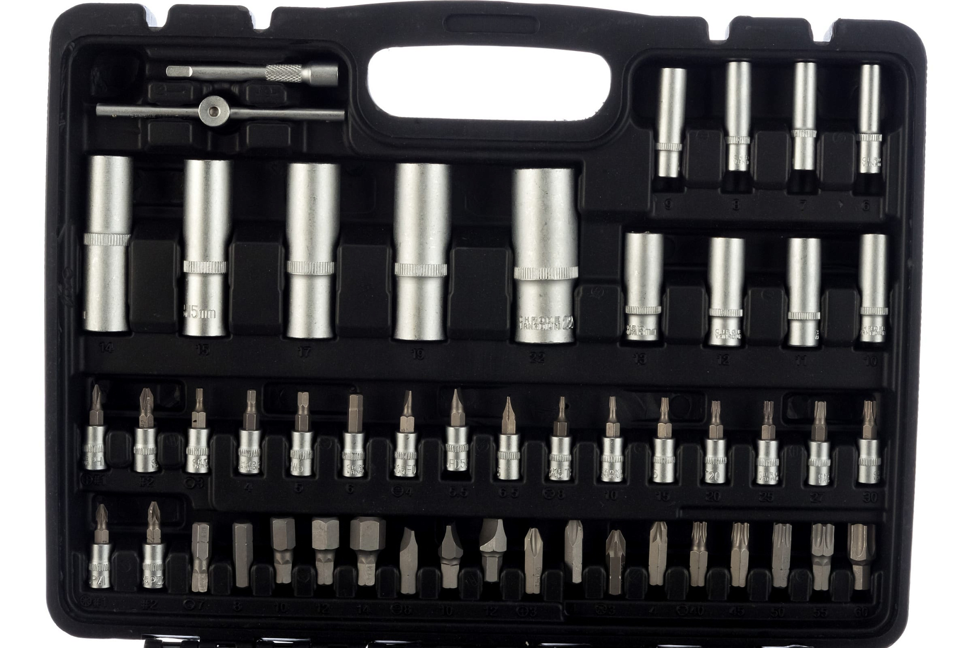 Набор инструмента 108 предметов AUTOVIRAZH AV-212108 1/2"1/4"DR, CrV купить 2