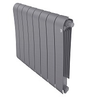Радиатор биметаллический Infinity 500 VR80 8 секций Silver Satin Royal Thermo RTINSSVR805008