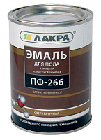 Эмаль алкидная для пола Лакра ПФ-266 сверхпрочная Желто-коричневая (1кг)